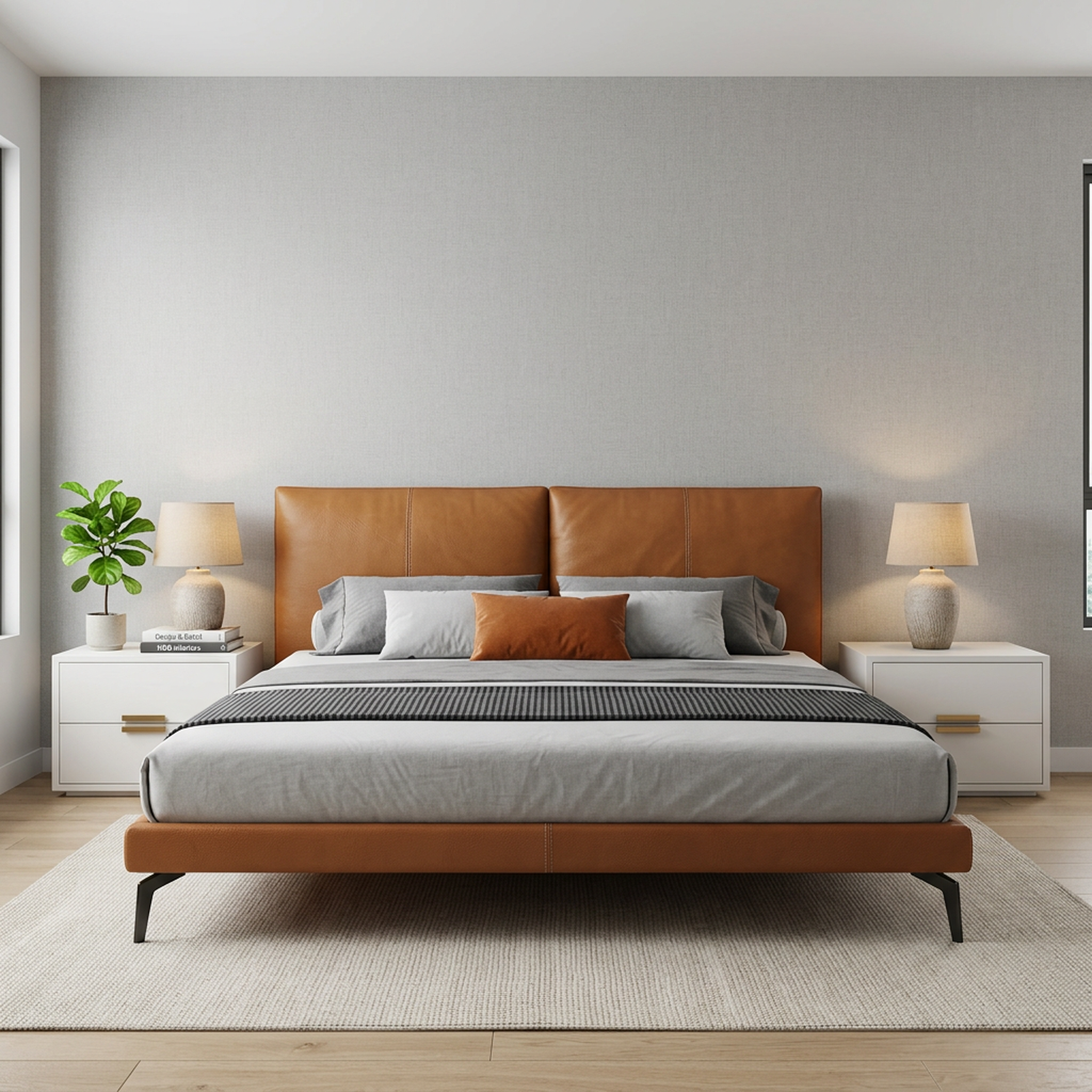Genuine Leather Bed Frame