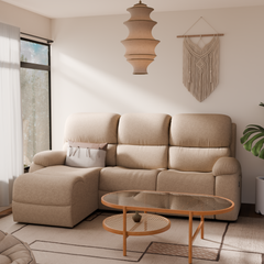 Solace Fabric Recliner L-Shaped Sofa (Sectional)