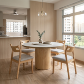 Rosa Dining Set (1 Table + 4 Chair) by Wood Haven