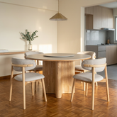 Veloura Dining Set (1 Table + 4 Chair) by Wood Haven