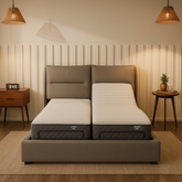 Somnuzยฎ Restro Adjustable Genuine Leather Bed + Somnuzยฎ Aire Mattress