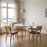 Nova Dining Set (1 Table + 4 Chair) by Wood Haven