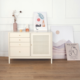 Ivory Senior Wooden Buffet Hutch | Chest of Drawer