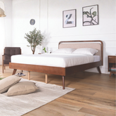 Divani Walnut Wooden Bed