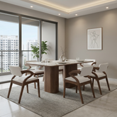 Luma Dining Set (1 Table + 6 Chair) by Wood Haven