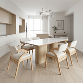 Caden Dining Set (1 Table + 6 Chair) by Wood Haven