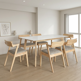 Avery Dining Set (1 Table + 6 Chair) by Wood Haven