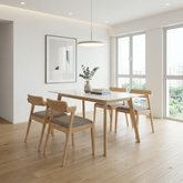 Avery Dining Set (1 Table + 4 Chair) by Wood Haven