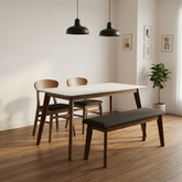 Ardun Dining Set (1 Table + 4 Chair) by Wood Haven