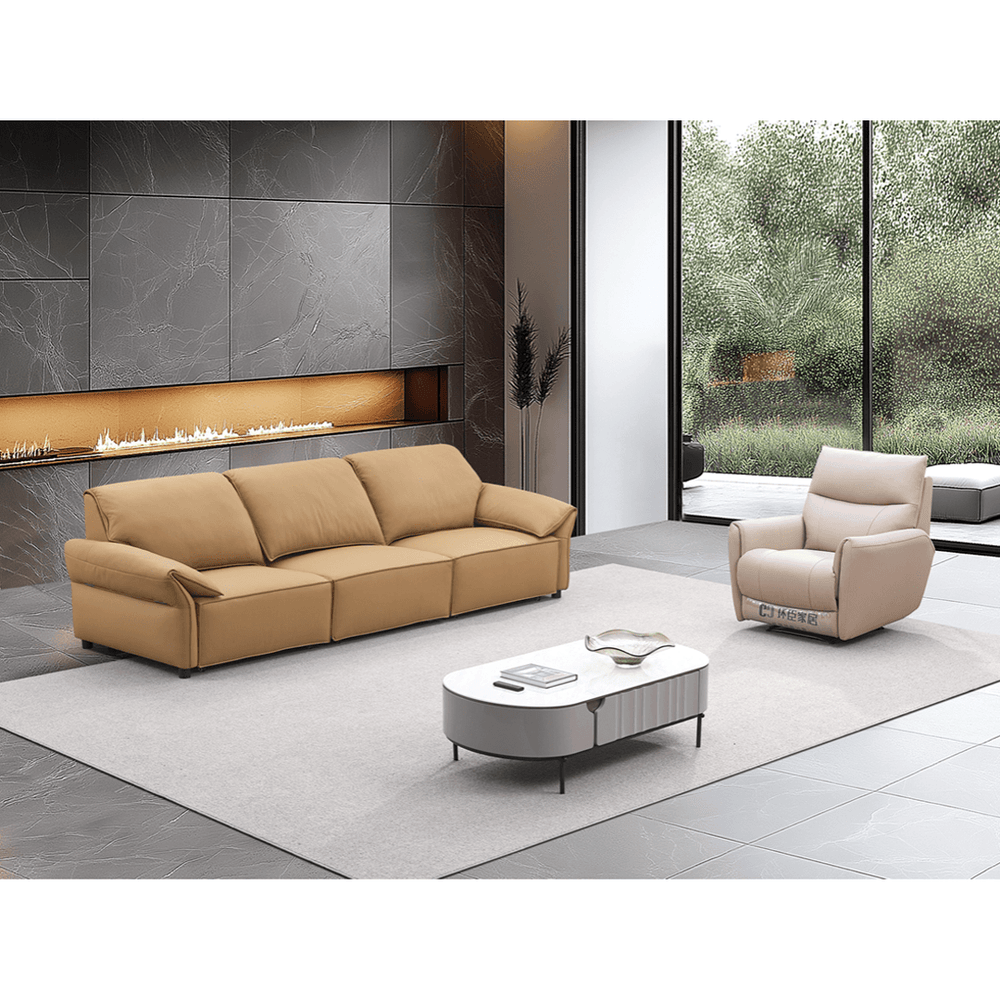 Milana Genuine Leather Sofa - Maxi Home Furnishing