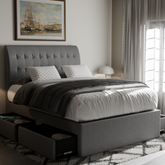 Orlando Fabric Drawer Bed Frame
