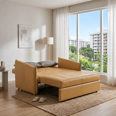 Aeressa Faux Leather Sofa Bed
