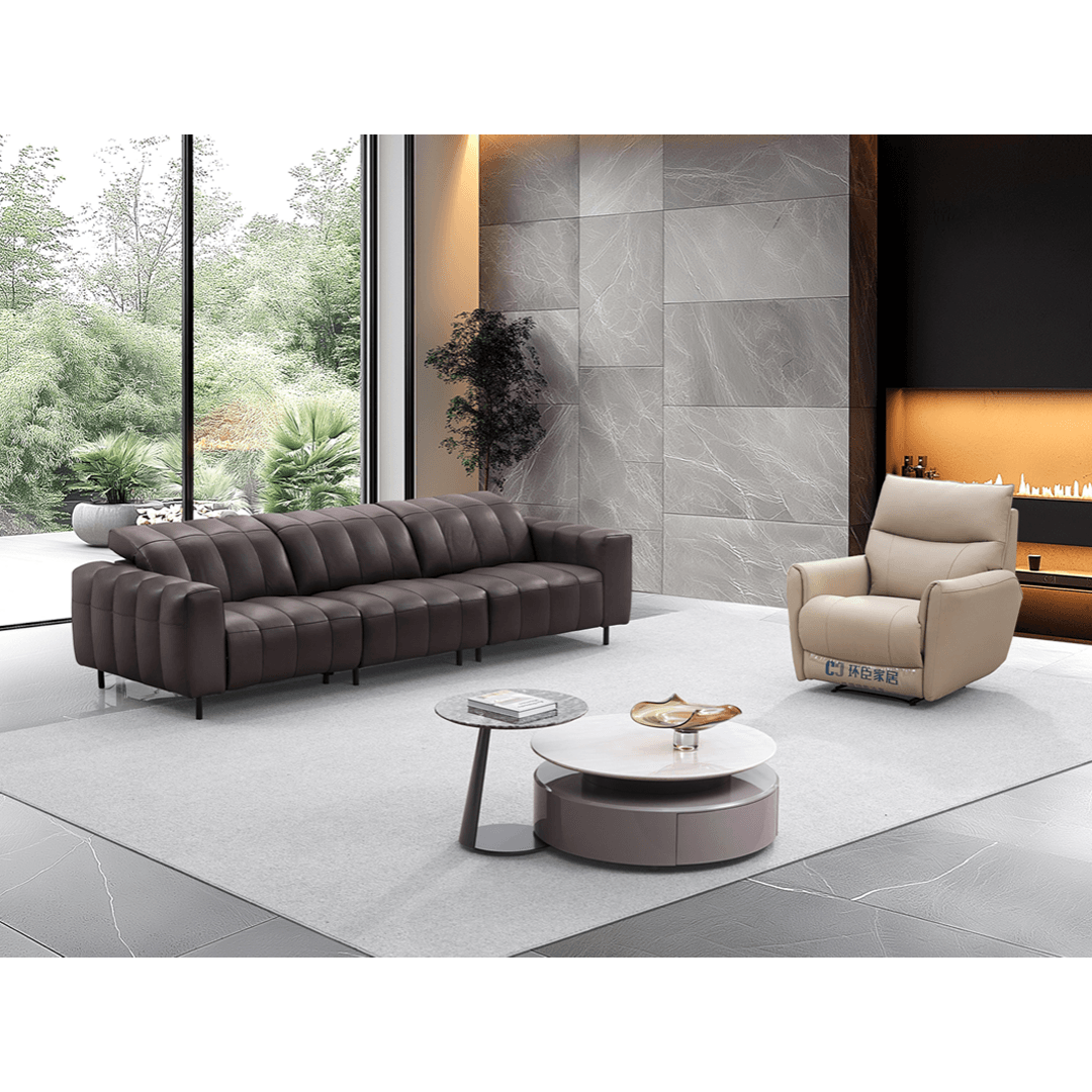 Vivianna Electric Extendable Seats Genuine Leather Sofa Maxi Home