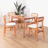 Yumiko II Wooden Dining Set (1+4)