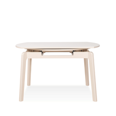 Ivory White Extendable Wooden Dining Table (160cm)