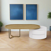 Freya Wooden Coffee Table with Drawers