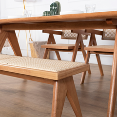 Valentina Wooden Dining Set (145cm)