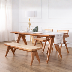 Valentina Wooden Dining Set (145cm)