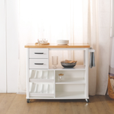 Maison White Kitchen Cabinet Trolley