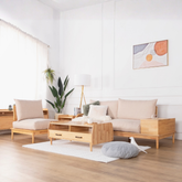 Carol Wooden Sofa with Side Storage