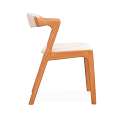 Dara Grey Fabric Wooden Dining Chair