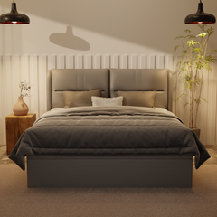 Linqe Genuine Leather Storage Bed (Gas Lift) by Esteller