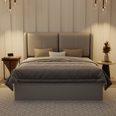 Grenne Genuine Leather Storage Bed (Gas Lift) by Esteller