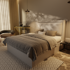 Jinny Genuine Leather Storage Bed (Gas Lift) by Esteller