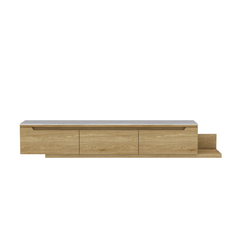 Aveline Extendable Wooden TV Console with Sintered Stone Top