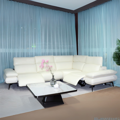 Dannie Genuine Full Leather Sectional Recliner Sofa