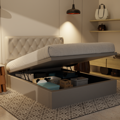 Wimble Genuine Leather Storage Bed (Gas Lift) by Esteller