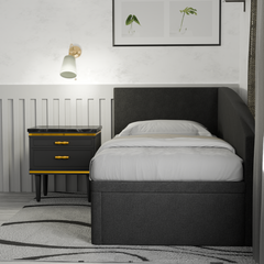 Elara Fabric Side Storage Daybed