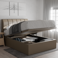 Marcell Faux Leather Storage Bed Frame