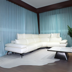 Dannie Genuine Full Leather Sectional Recliner Sofa