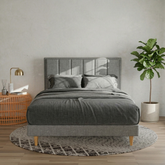 Snova Fabric Bed Frame (Water Repellent) + Somnuz® Comfy 10" Pocketed Spring Mattress Bed Set