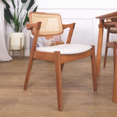 Gavin Rattan Wooden Dining Chair