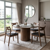 Lara Dining Set (1 Table + 4 Chair) by Wood Haven