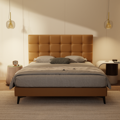 Mancine Genuine Leather Divan Bed Frame by Esteller