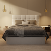 Mancine Genuine Leather Storage Bed (Gas Lift) by Esteller