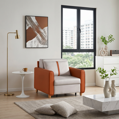 Tavinnia Faux Leather Sofa Bed