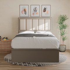Torian Faux Leather Storage Bed Frame