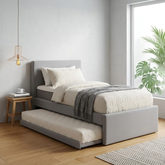 Linda Fabric 3 in 1 Pull Out Bed + Somnuz Memory Foam Mattress