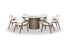 Lux Dining Set (1 Table + 6 Chair) by Wood Haven