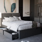 Garry Fabric Drawer Bed Frame (Water Repellent)