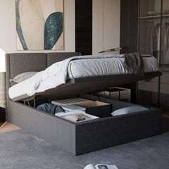 Garry Fabric Storage Bed (Water Repellent)