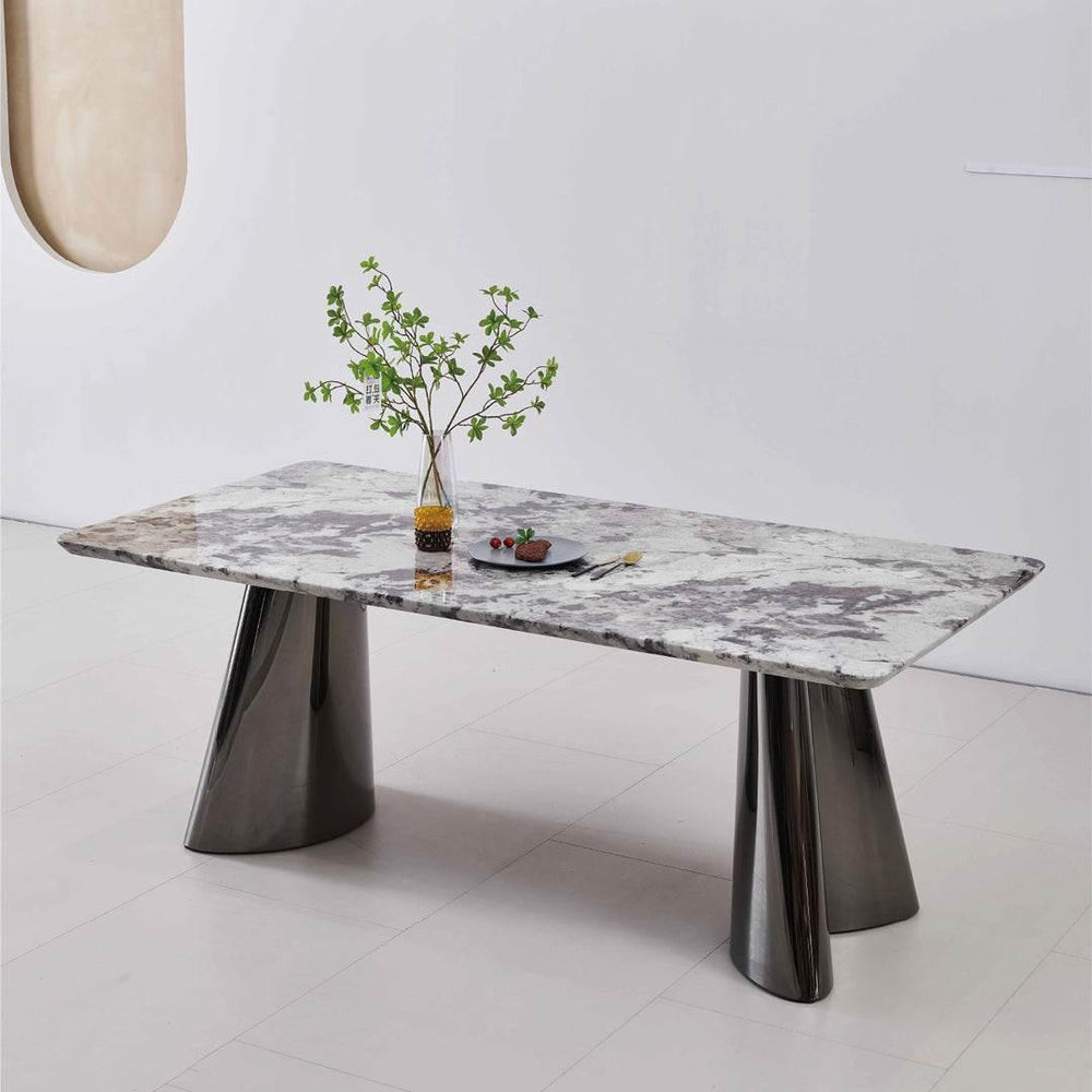 Dali Cultured Marble Dining Table (160cm/180cm/200cm) - Maxi Home Furnishing