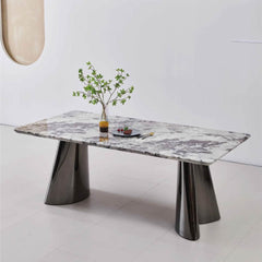 Dali Cultured Marble Dining Table (160cm/180cm/200cm) - Maxi Home Furnishing