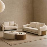 Ashen Fabric Sofa