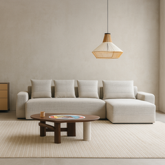 Loom Fabric Sectional Sofa