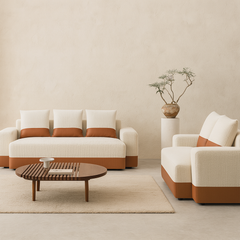 Loom Fabric Sectional Sofa